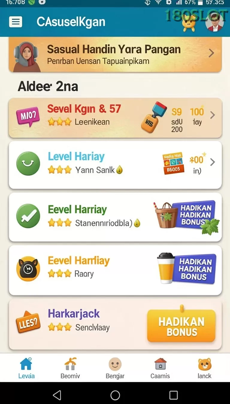 Cuplikan layar MEGA288 — halaman utama